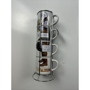 Disney The Mandalorian Stackable Ceramic Mug  4 Pack Set Star Wars
